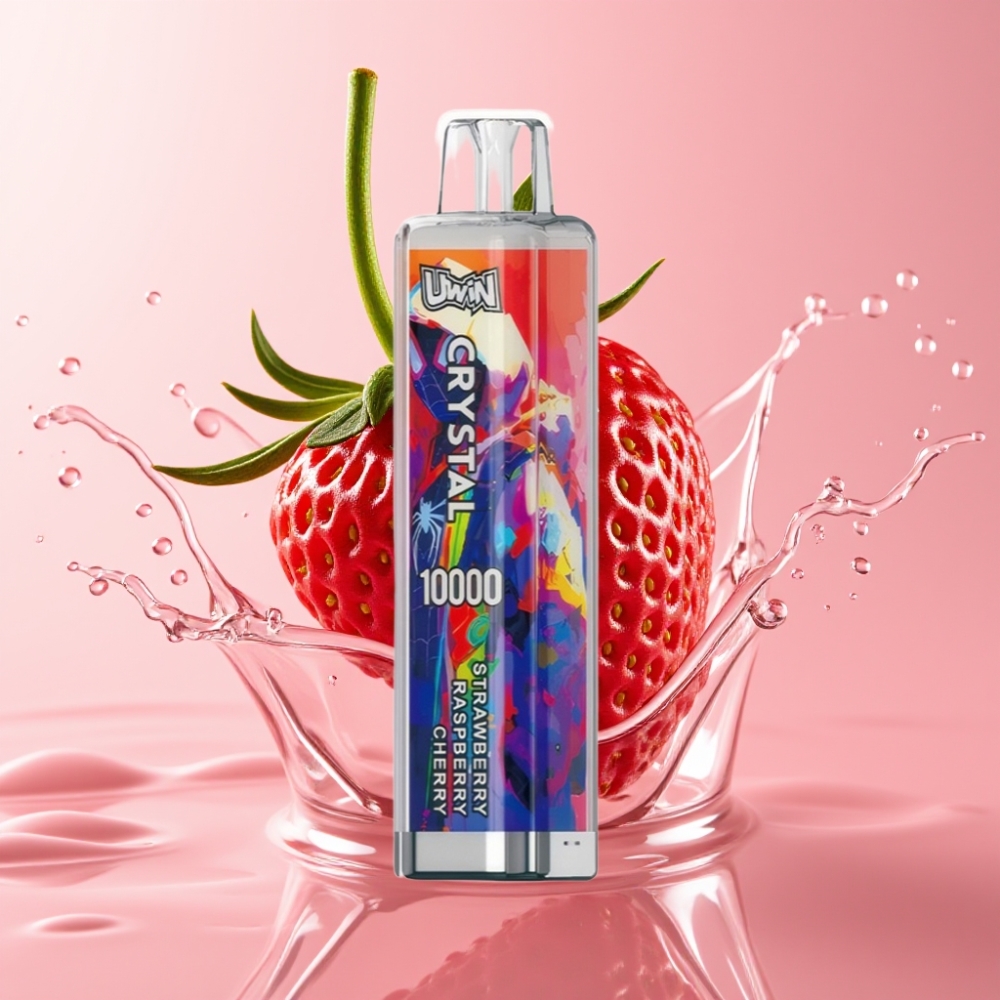 UWIN Crystal 10000 Puffs Jednokratna Vape Jagoda Malina Trešnja 18ml