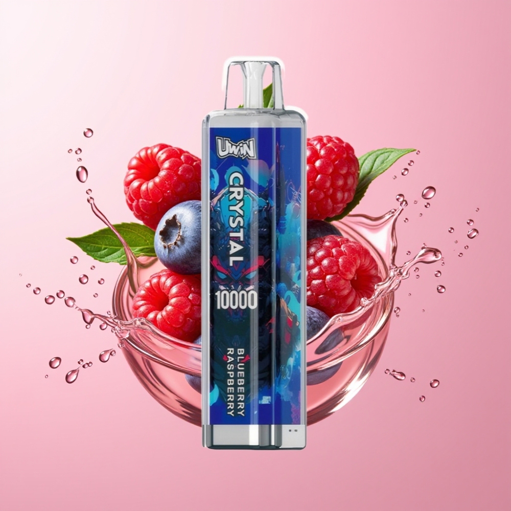 Uwin Crystal 10000 Puffs Jednokratna Vape Borovnica Malina 18ml