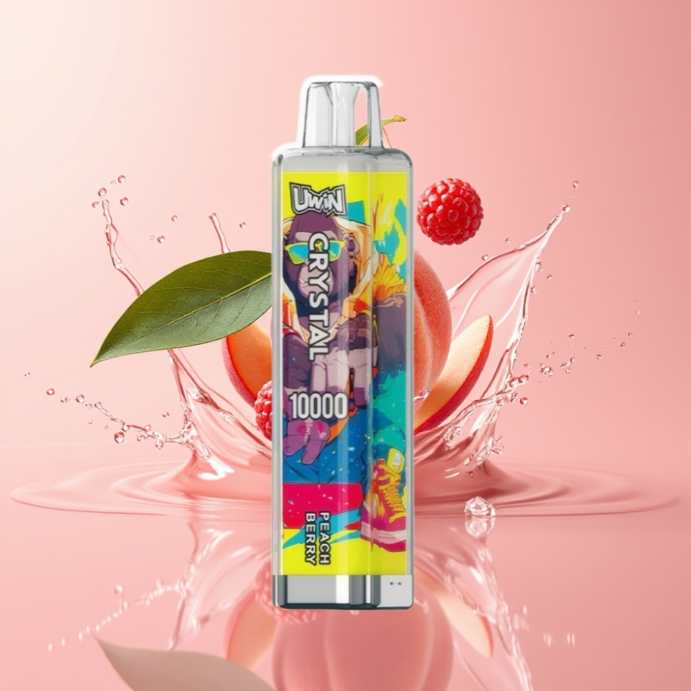 Uwin Crystal 10000 Puffs Jednokratna Vape Breskva Bobice 18ml