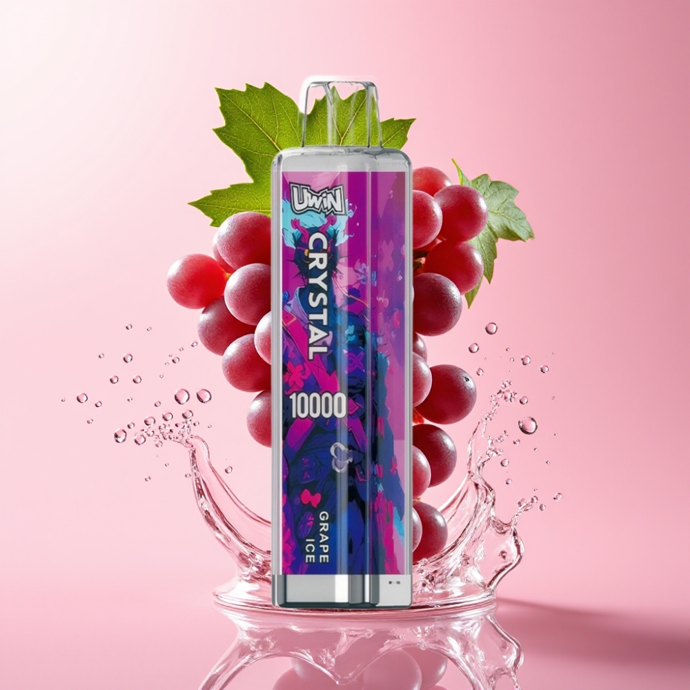 Uwin Crystal 10000 Puffs Jednokratna Vape Grožđe Led 18ml 5%