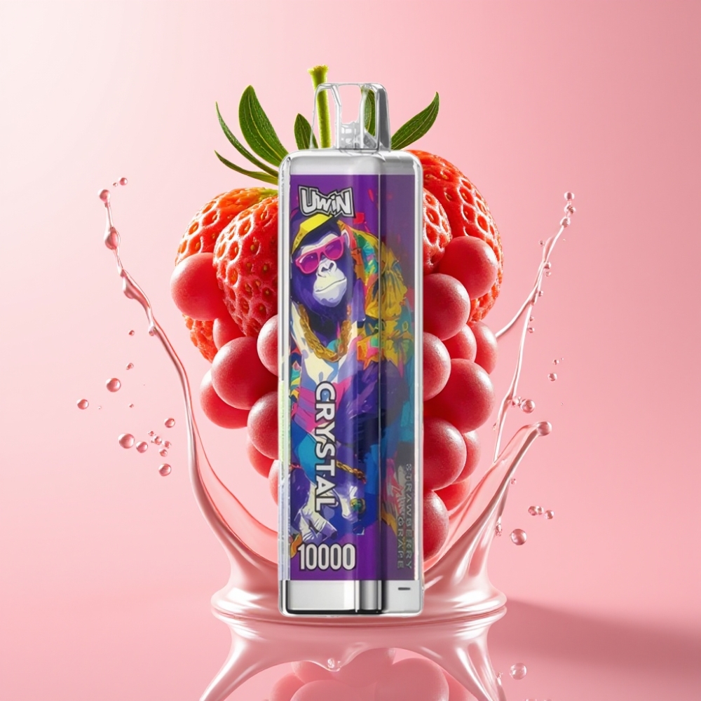Uwin Crystal 10000 Puffs Jednokratna Vape Jagoda Grožđe 18ml