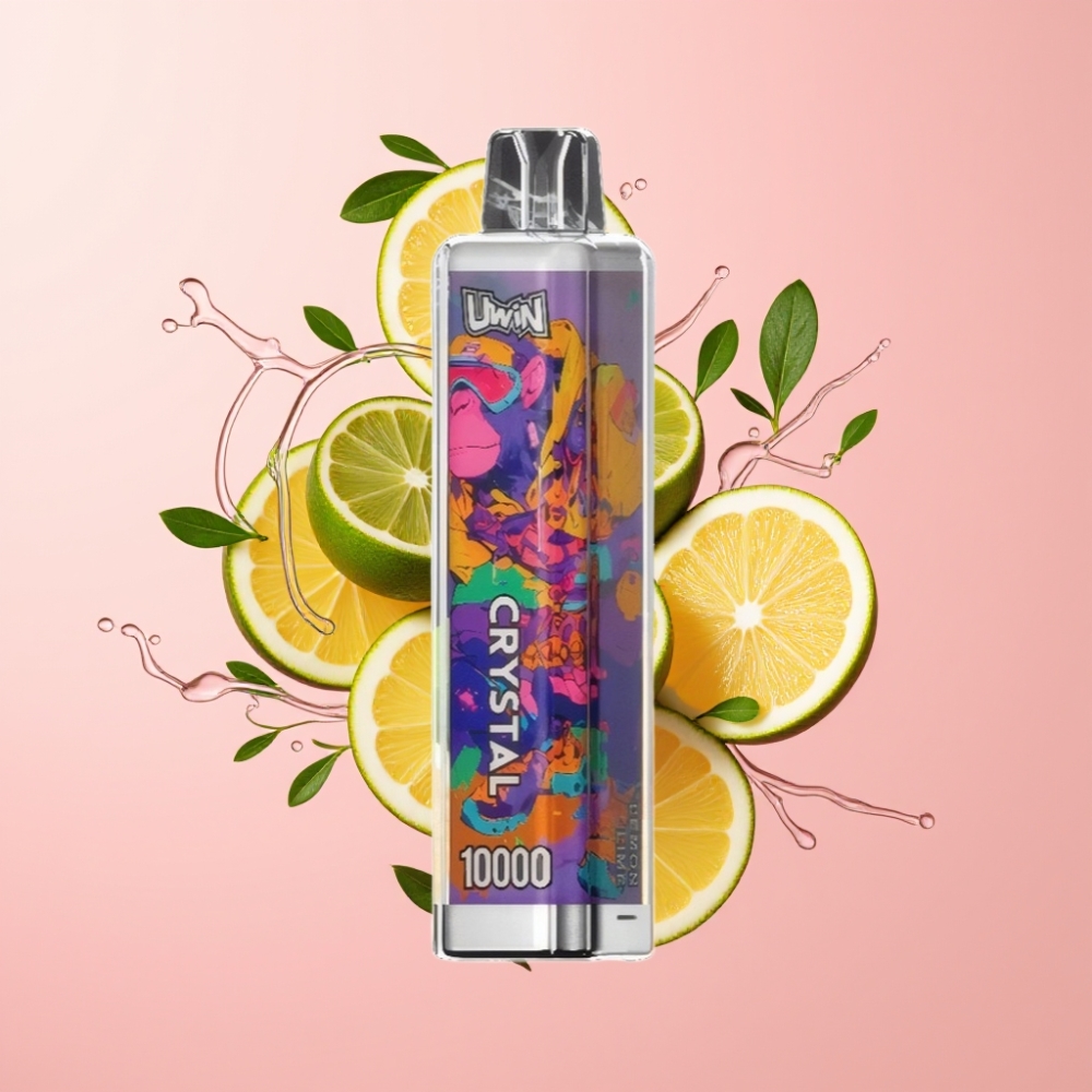 Uwin Crystal 10000 Puffs Jednokratna Vape Limun Limeta 18ml