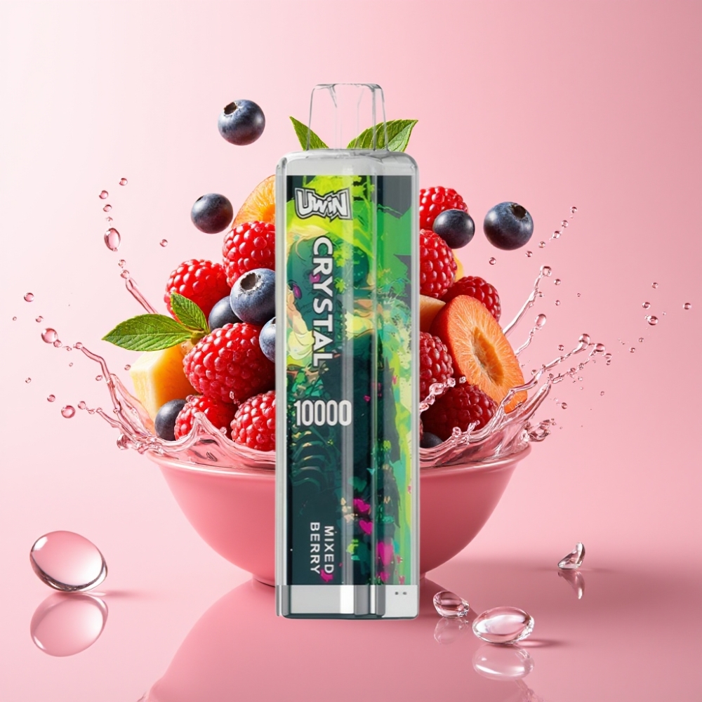 Uwin Crystal 10000 Puffs Jednokratna Vape Mješovita Bobica, 18ml, RGB svjetla