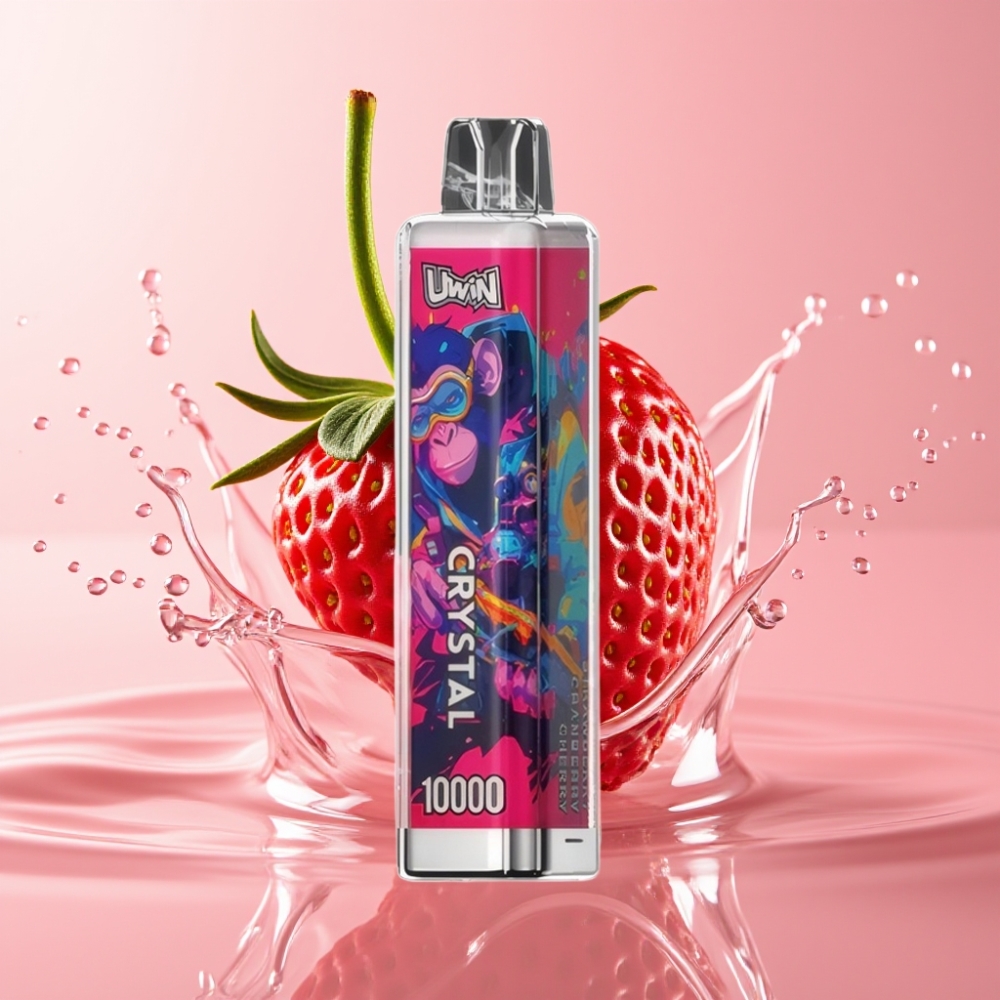 Uwin Crystal 10.000 Puffs Jednokorišteni Vape Jagoda Brusnica Trešnja 18ml