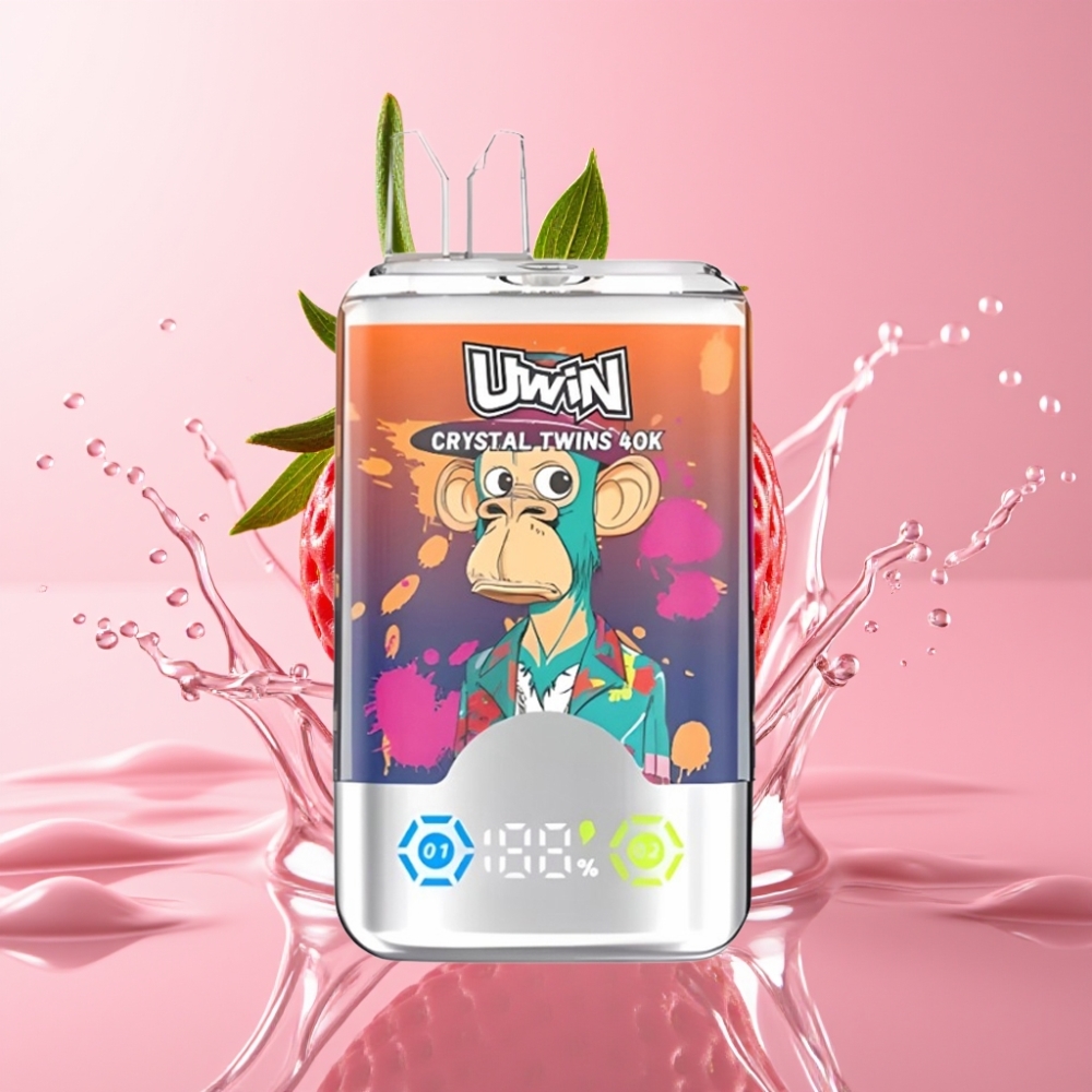 UWIN Crystal Twins 40000 Puffs Disposable Vape Jagoda Malina Trešnja Plavi G. 32ml 850mAh