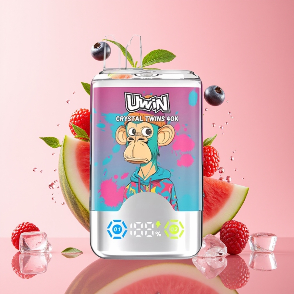 UWIN Crystal Twins 40000 Puffs Dvosmjerni Aroma Lubenica i Mješavina Bobica 32ml