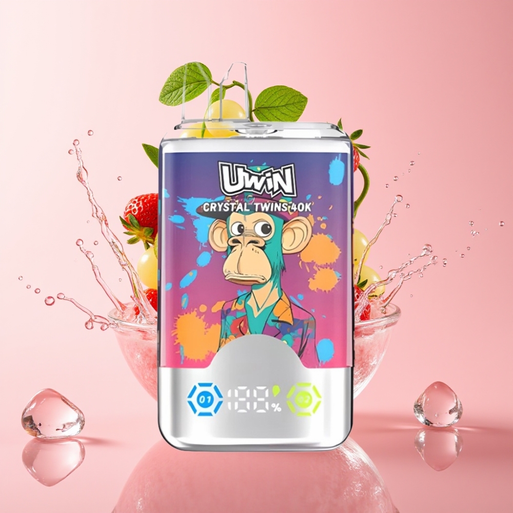 Uwin Crystal Twins 40000 Puffs Jagoda-Kivi-Ledeni Grožđe, 32ml 850mAh
