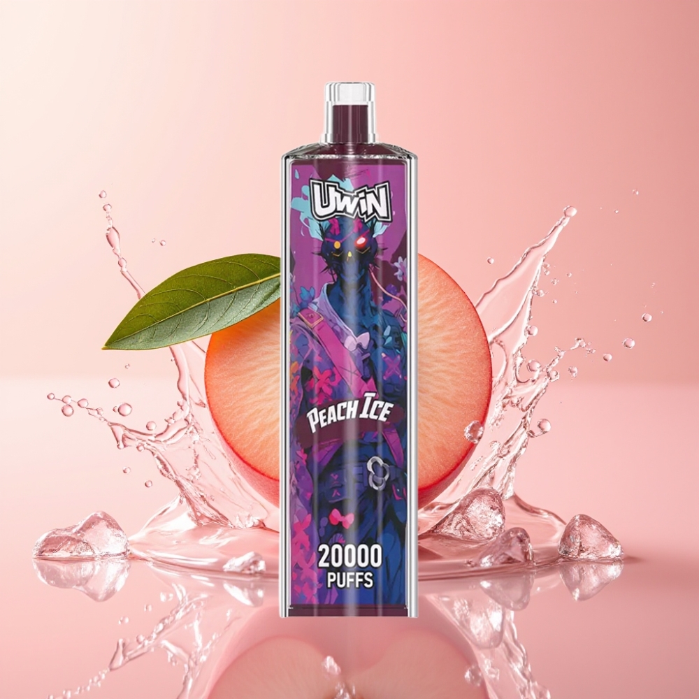 Uwin Shisha Hookah Crystal 20000 Puffova Breskva Led 0% Nikotina Uwin Shisha Hookah Crystal 20000 Puffova 22ml Kapacitet