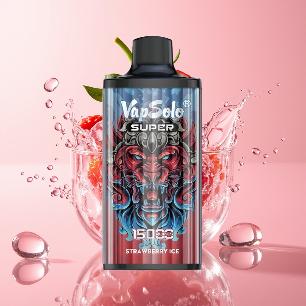 Vapsolo Super 15000 Puffs Jednokratna Vape Jagoda Led 40ml