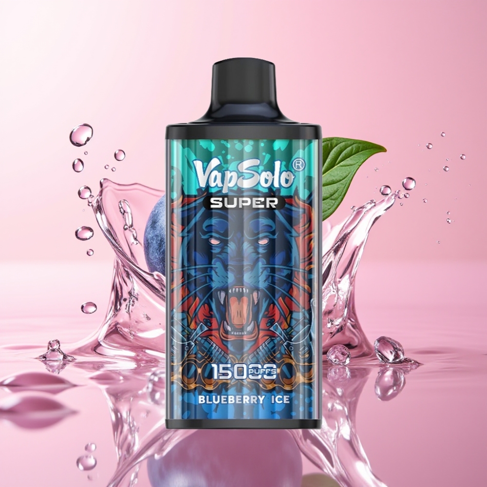 Vapsolo Super 15000 Puffs Jednokratna vape Borovnica led 40ml 850mAh