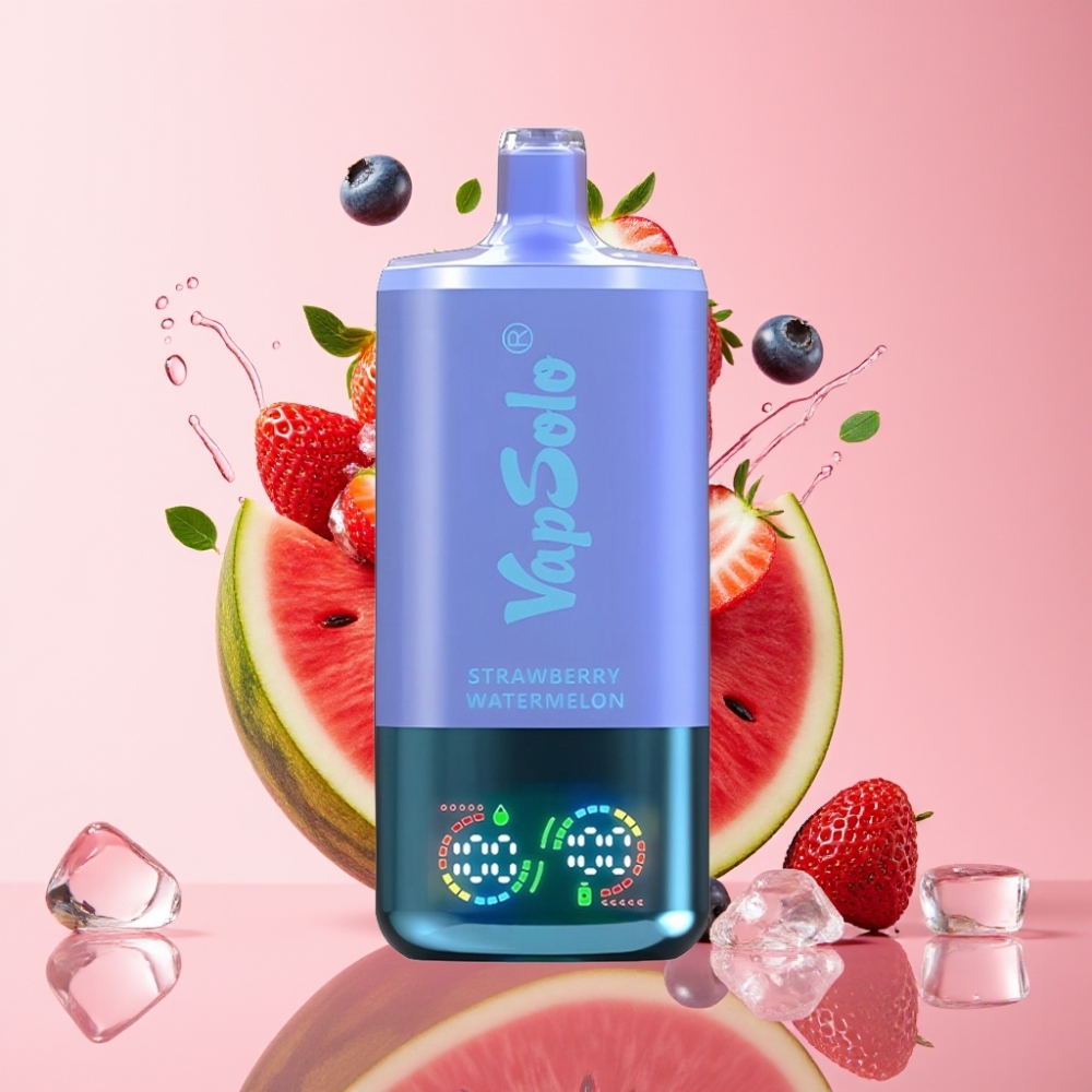 VapSolo Triple 30000 Puffs Disposable Vape Jagoda Lubenica & Borovnica Led 40ml