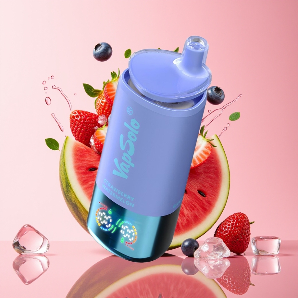 VapSolo Triple 30000 Puffs Disposable Vape Jagoda Lubenica & Borovnica Led 40ml