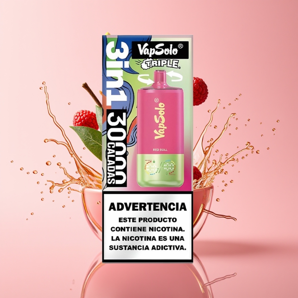 Vapsolo Triple 30000 Puffs Disposable Vape Crveni bik & 40ml