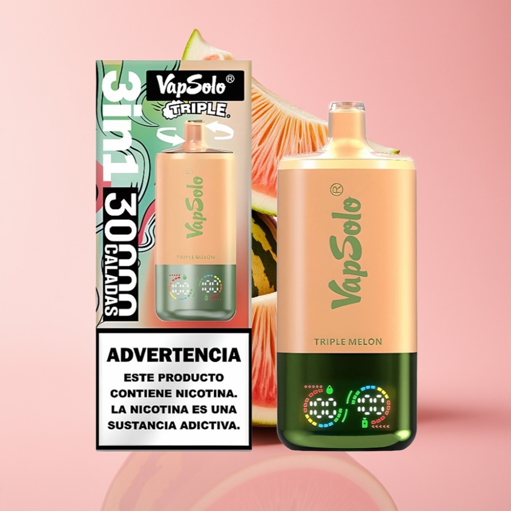 Vapsolo Triple 30000 Puffs Disposable Vape Trostruka dinja 40ml