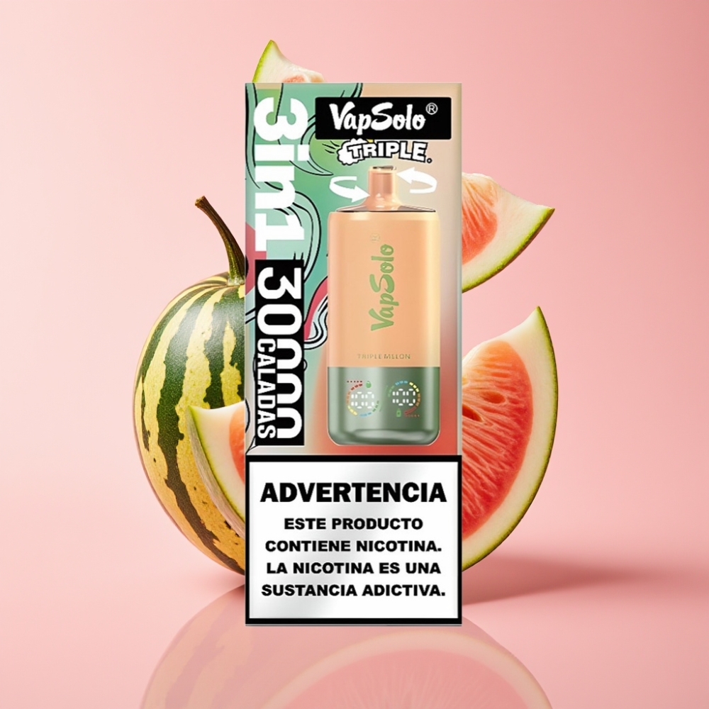 Vapsolo Triple 30000 Puffs Disposable Vape Trostruka dinja 40ml