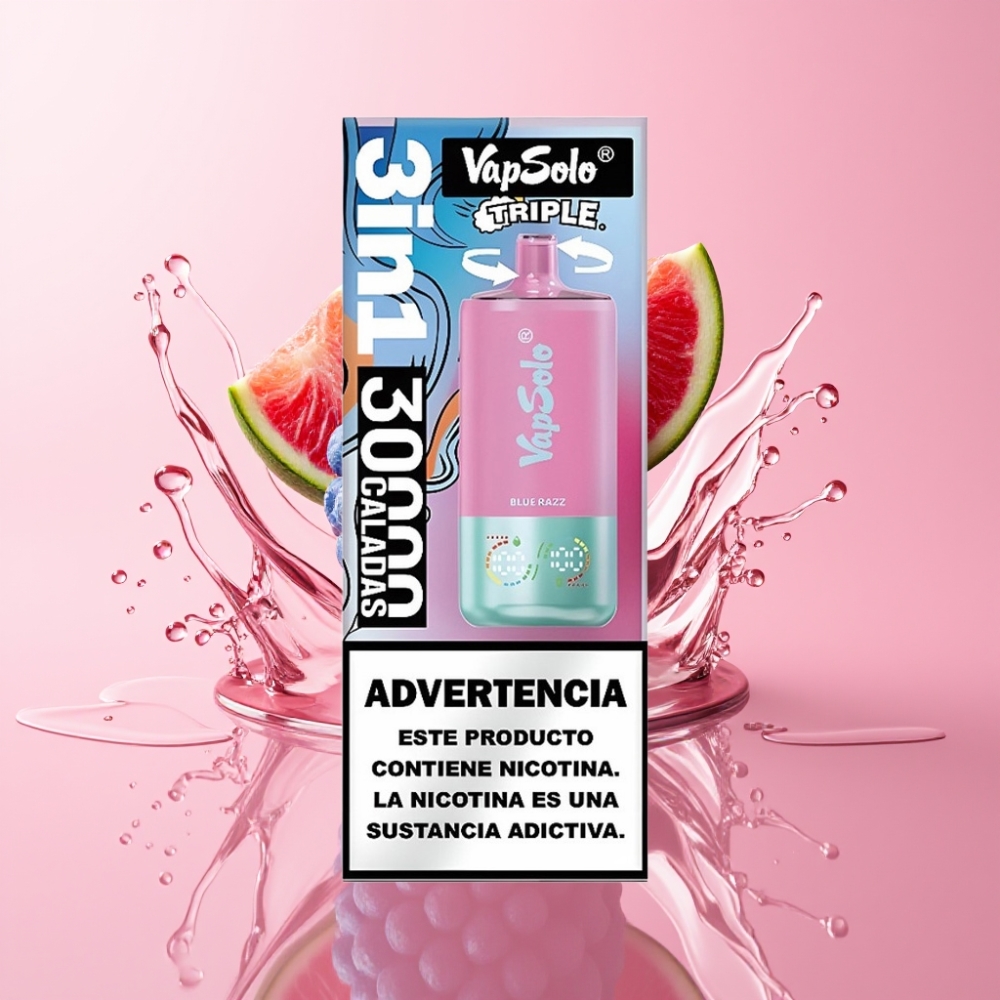 Vapsolo Triple 30000 Puffs Jednokratna Vape Plavo Malina 40ml