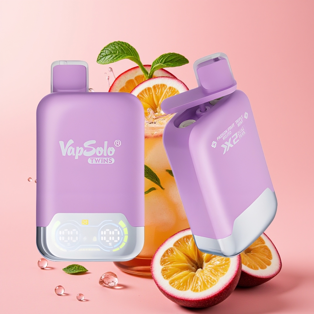 Vapsolo Twins 20000 Puffs Jednokratna Vape Marakuja Mojito & Trostruka Meta 40 ml