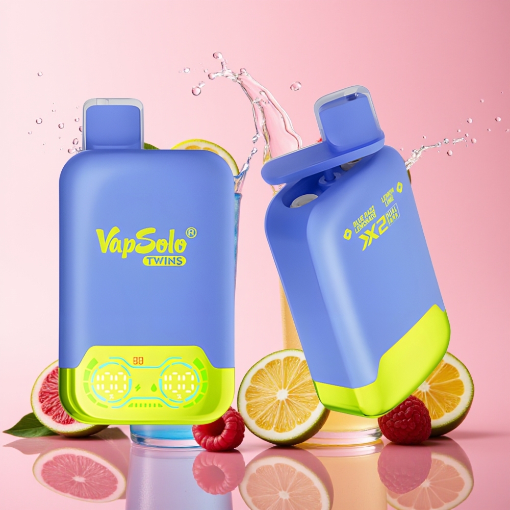 Vapsolo Twins 20000 Puffs Jednokratna Vape Plavi Razz Limunada & Limun Limeta 40 ml