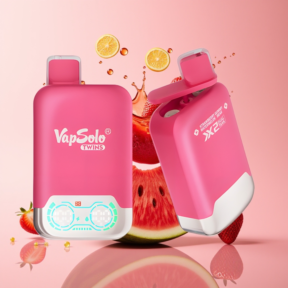 Vapsolo Twins 20000 Puffs Jednokratna vape jagoda lubenica i gumeni medvjed 40 ml
