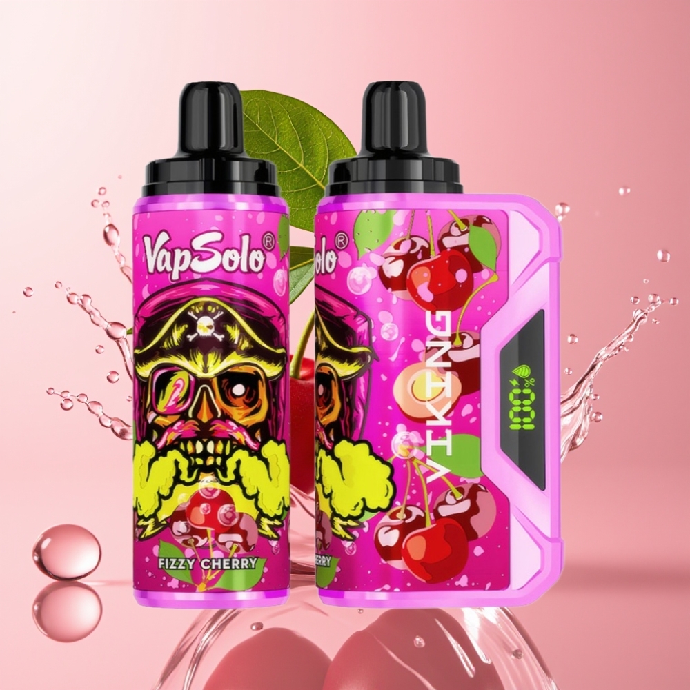 VapSolo VIKING 12000 Puffs Disposable Vape Gazirana Trešnja 22ml